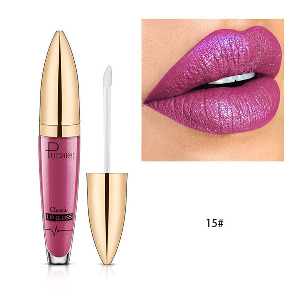 New  Diamond Glitter Lip Gloss Matte Liquid Lipstick Layered Sexy Lips