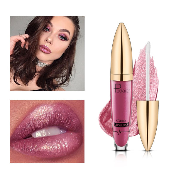 New  Diamond Glitter Lip Gloss Matte Liquid Lipstick Layered Sexy Lips