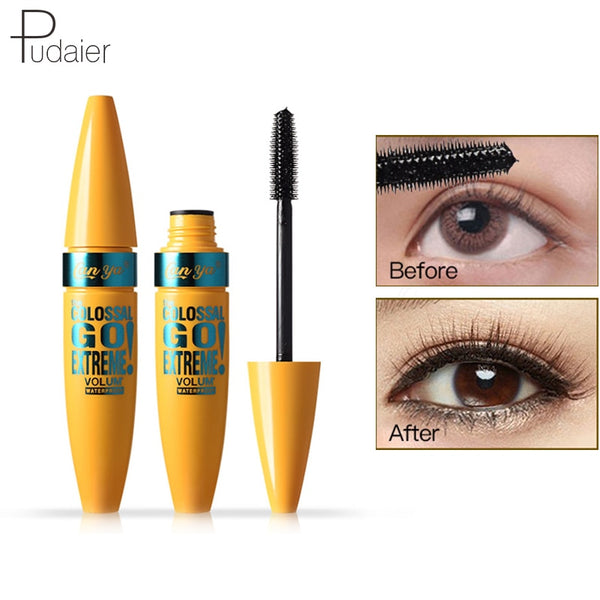 Pudaier Eyelashes Mascaras Makeup Waterproof Rimel Quick Dry Curling Lengthening Thick Black 3D Eye Lashes Extensions Maquillage