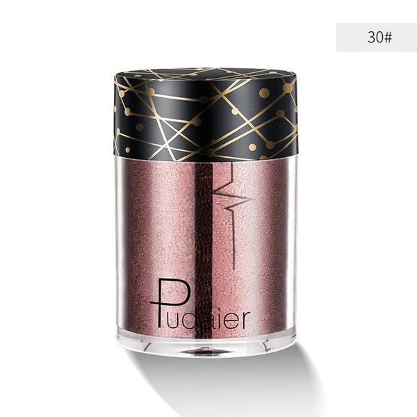 Pudaier Glitter Eyeshadow Pigment Waterproof Face Lip Nail Makeup Sombras para Ojos Eyeshadow Shimmer Ombre a Paupiere Lasting