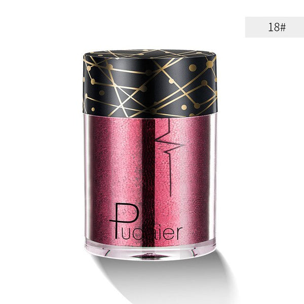 Pudaier Glitter Eyeshadow Pigment Waterproof Face Lip Nail Makeup Sombras para Ojos Eyeshadow Shimmer Ombre a Paupiere Lasting