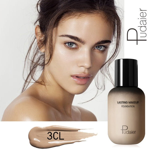 Pudaier Professional Face Foundation Makeup Full Coverage Liquid Foundation Cream Matte Foundation Base Face Concealer Cosmetic