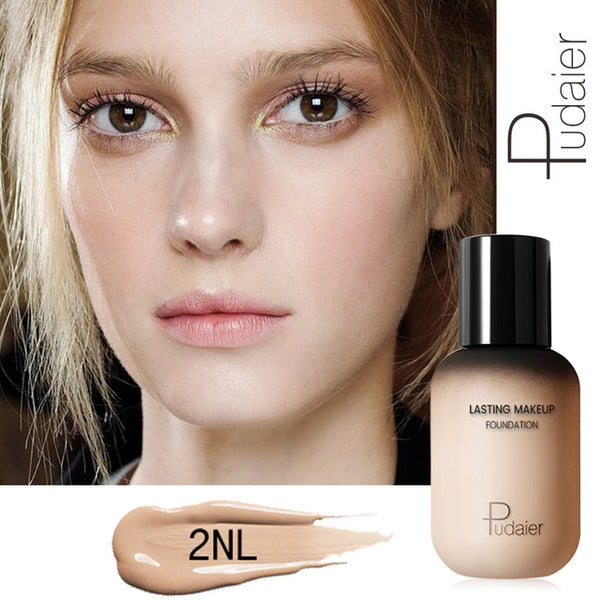 Pudaier Professional Face Foundation Makeup Full Coverage Liquid Foundation Cream Matte Foundation Base Face Concealer Cosmetic
