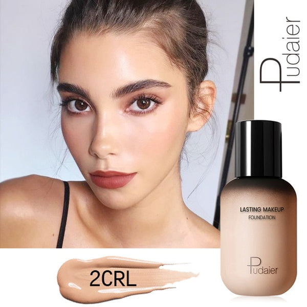 Pudaier Professional Face Foundation Makeup Full Coverage Liquid Foundation Cream Matte Foundation Base Face Concealer Cosmetic