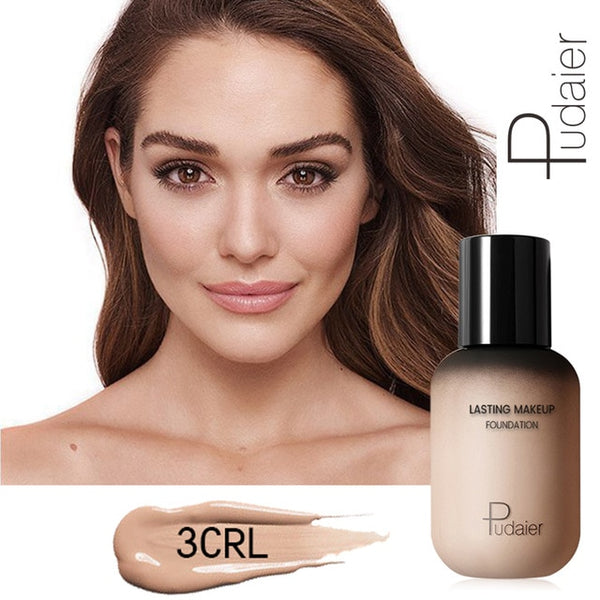 Pudaier Professional Face Foundation Makeup Full Coverage Liquid Foundation Cream Matte Foundation Base Face Concealer Cosmetic