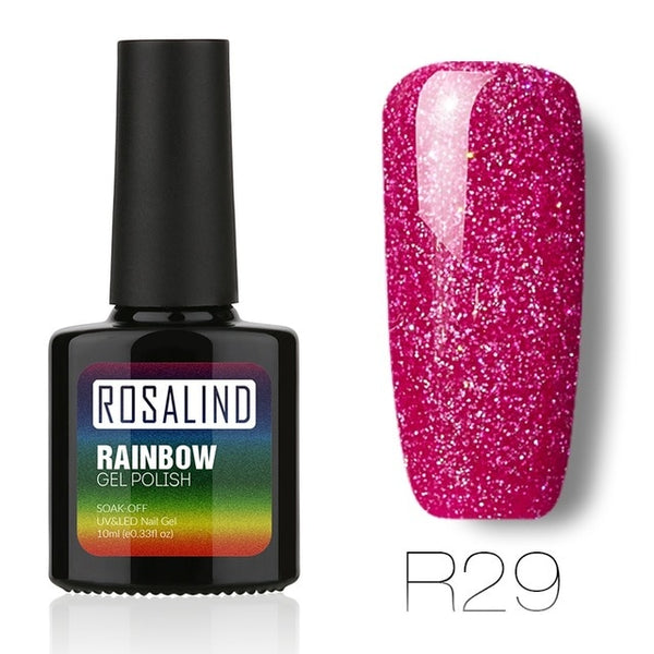 NEW 10ml Gel Nail Polish Rainbow Shimmer for Nail Art Manicure Long-Lasting UV LED Gel Varnish