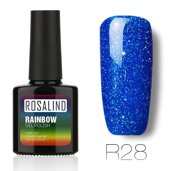 NEW 10ml Gel Nail Polish Rainbow Shimmer for Nail Art Manicure Long-Lasting UV LED Gel Varnish