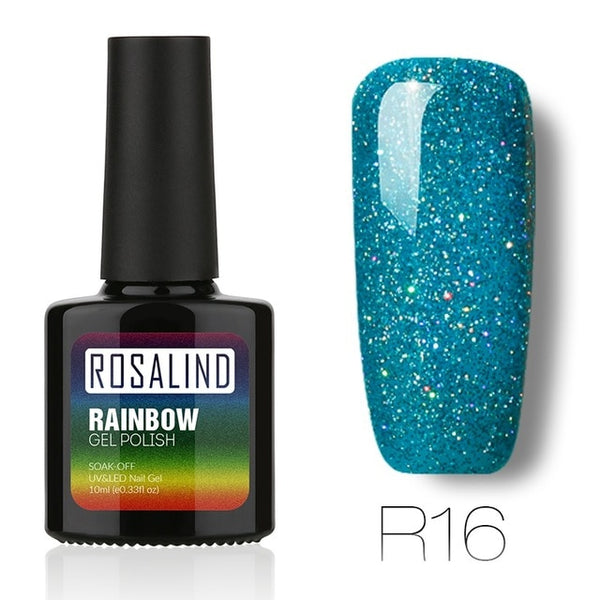 NEW 10ml Gel Nail Polish Rainbow Shimmer for Nail Art Manicure Long-Lasting UV LED Gel Varnish