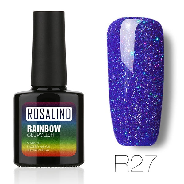 NEW 10ml Gel Nail Polish Rainbow Shimmer for Nail Art Manicure Long-Lasting UV LED Gel Varnish
