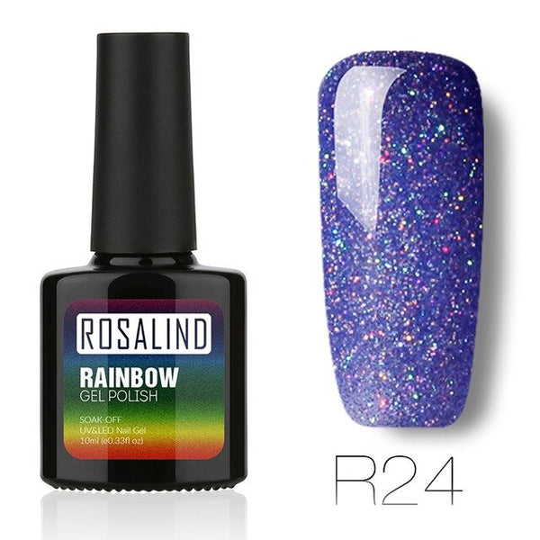 NEW 10ml Gel Nail Polish Rainbow Shimmer for Nail Art Manicure Long-Lasting UV LED Gel Varnish