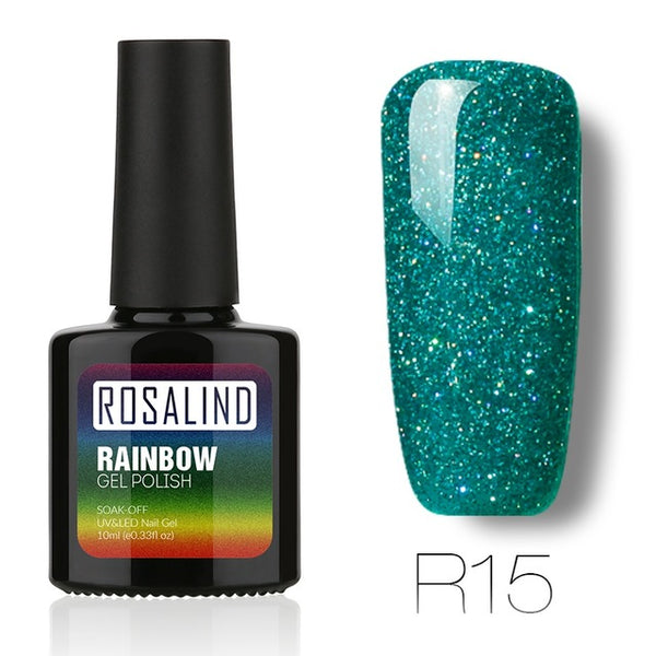 NEW 10ml Gel Nail Polish Rainbow Shimmer for Nail Art Manicure Long-Lasting UV LED Gel Varnish