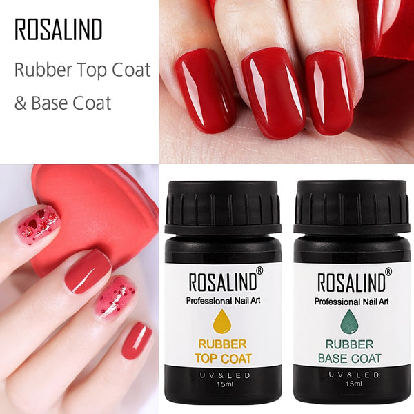 NEW 15ml & 30ml Rubber Nail Polish Base & Top Coat Nail Art Gel