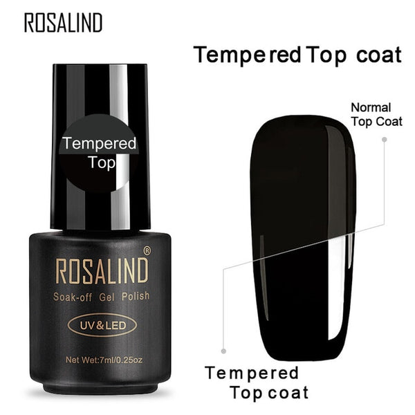 7ML Base&Top Gel Nail Polish Semi Permanent Tempered Top Rein Force Gel Rubber For Gel Varnishes Manicure Nail Art