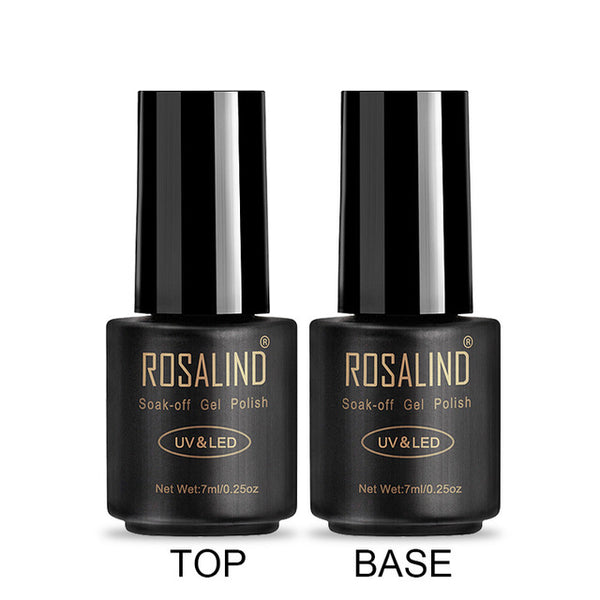 7ML Base&Top Gel Nail Polish Semi Permanent Tempered Top Rein Force Gel Rubber For Gel Varnishes Manicure Nail Art