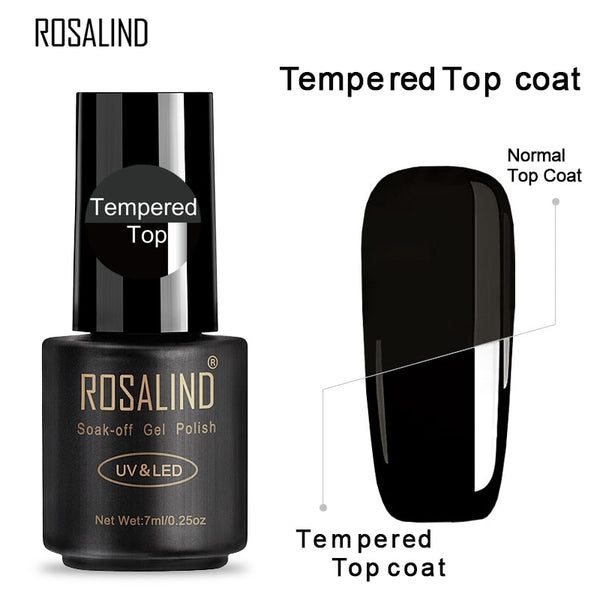 7ML Base&Top Gel Nail Polish Semi Permanent Tempered Top Rein Force Gel Rubber For Gel Varnishes Manicure Nail Art