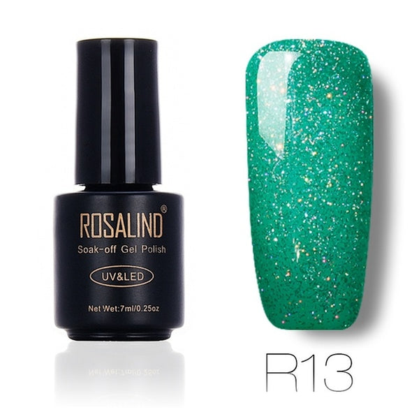 ROSALIND 7ML Nails Polish Rainbow Shimmer R01-29 Nail Art UV LED Manicure Nail Gel Polish Semi Permanent Soak Off gel lacquer