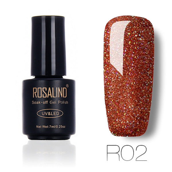 ROSALIND 7ML Nails Polish Rainbow Shimmer R01-29 Nail Art UV LED Manicure Nail Gel Polish Semi Permanent Soak Off gel lacquer