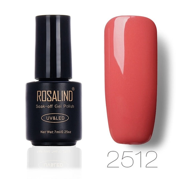 ROSALIND 7ML RED Color Series Nail Gel Polish UV LED Soak off Gel Nail Polish Vernis Semi Permanent UV Gel For Nail