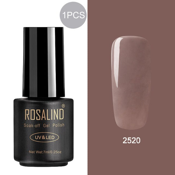ROSALIND 7ml Gel Polish Nail Polish Nail Art Semi Permanent UV Gel Hybrid Set For Manicure Soak Off Lacquer White Primer