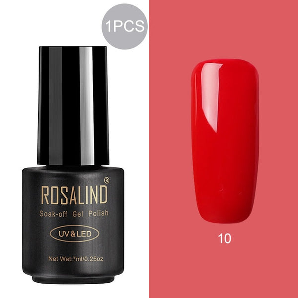 ROSALIND 7ml Gel Polish Nail Polish Nail Art Semi Permanent UV Gel Hybrid Set For Manicure Soak Off Lacquer White Primer
