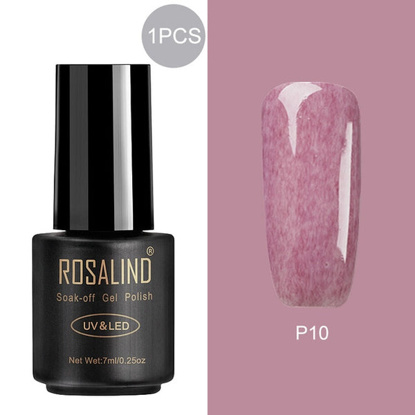 ROSALIND 7ml Gel Polish Nail Polish Nail Art Semi Permanent UV Gel Hybrid Set For Manicure Soak Off Lacquer White Primer