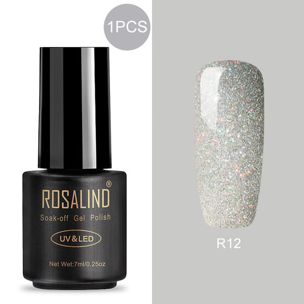 ROSALIND 7ml Gel Polish Nail Polish Nail Art Semi Permanent UV Gel Hybrid Set For Manicure Soak Off Lacquer White Primer