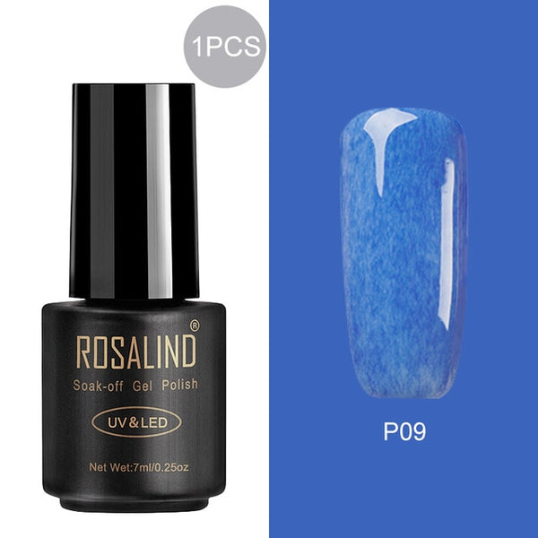 ROSALIND 7ml Gel Polish Nail Polish Nail Art Semi Permanent UV Gel Hybrid Set For Manicure Soak Off Lacquer White Primer