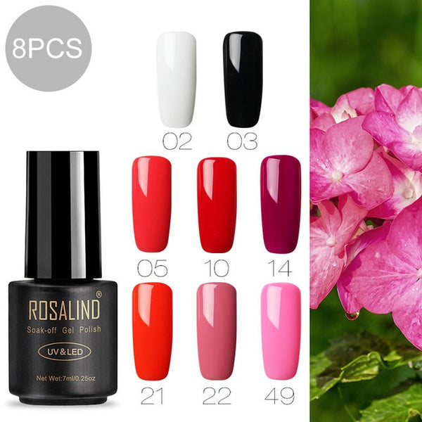 7ml Gel nail polish Hybrid manicure Set For Poly gel painting art UV LED Lamp nail Gel