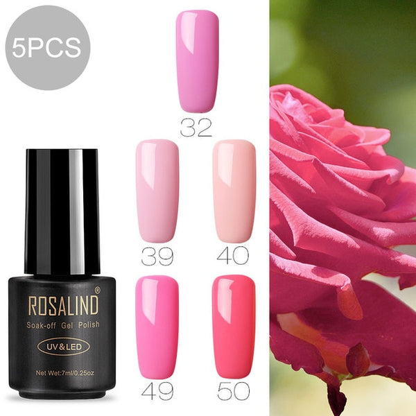ROSALIND 7ml Gel nail polish Hybrid manicure Set For Poly gel painting art UV LED Lamp nail Gel Varinishes