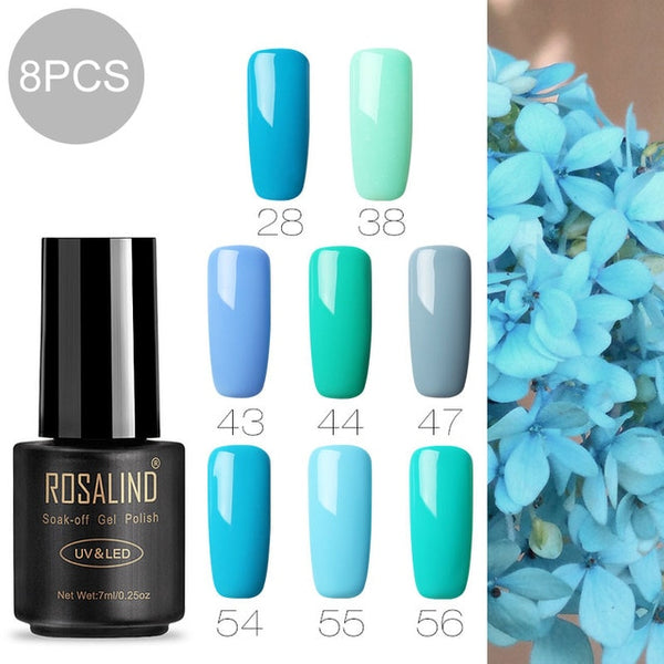 ROSALIND 7ml Gel nail polish Hybrid manicure Set For Poly gel painting art UV LED Lamp nail Gel Varinishes