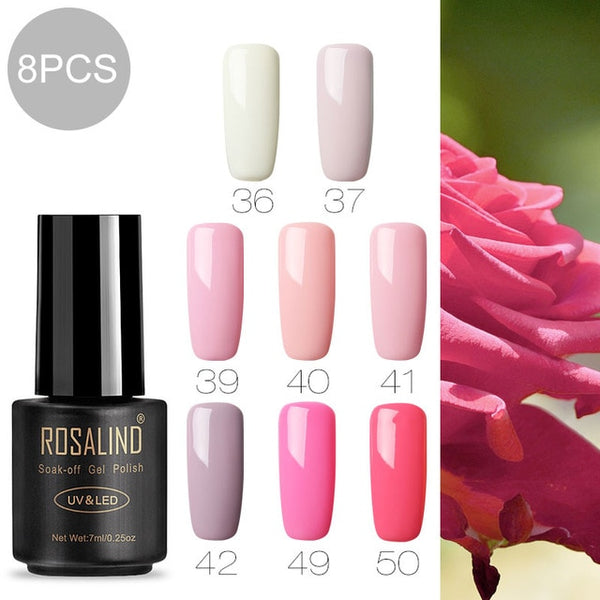 ROSALIND 7ml Gel nail polish Hybrid manicure Set For Poly gel painting art UV LED Lamp nail Gel Varinishes
