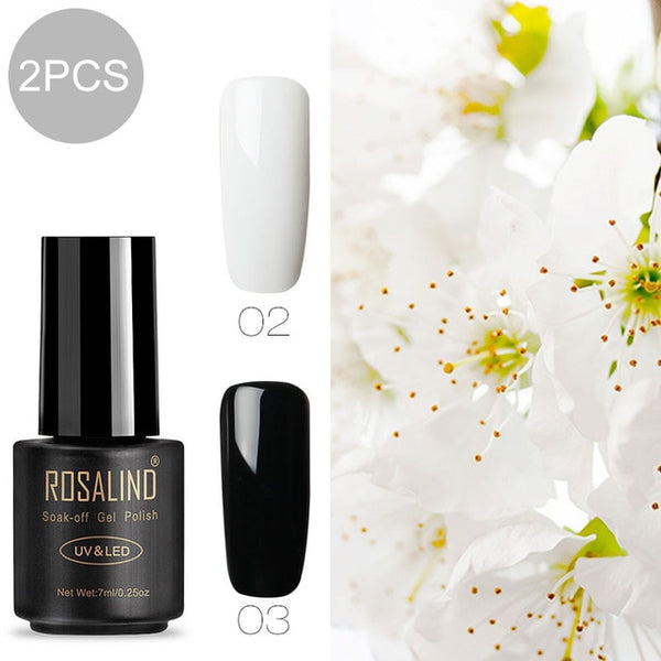 ROSALIND 7ml Gel nail polish Hybrid manicure Set For Poly gel painting art UV LED Lamp nail Gel Varinishes