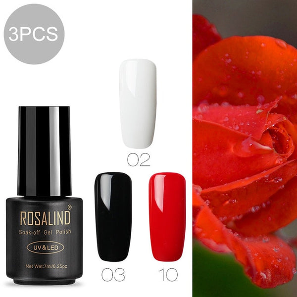 ROSALIND 7ml Gel nail polish Hybrid manicure Set For Poly gel painting art UV LED Lamp nail Gel Varinishes