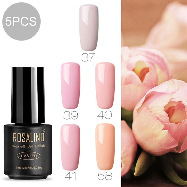 ROSALIND 7ml Gel nail polish Hybrid manicure Set For Poly gel painting art UV LED Lamp nail Gel Varinishes