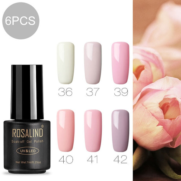 ROSALIND 7ml Gel nail polish Hybrid manicure Set For Poly gel painting art UV LED Lamp nail Gel Varinishes