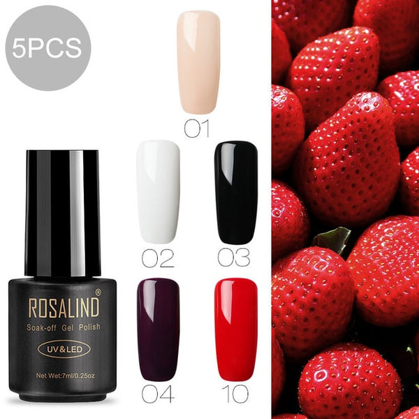 ROSALIND 7ml Gel nail polish Hybrid manicure Set For Poly gel painting art UV LED Lamp nail Gel Varinishes