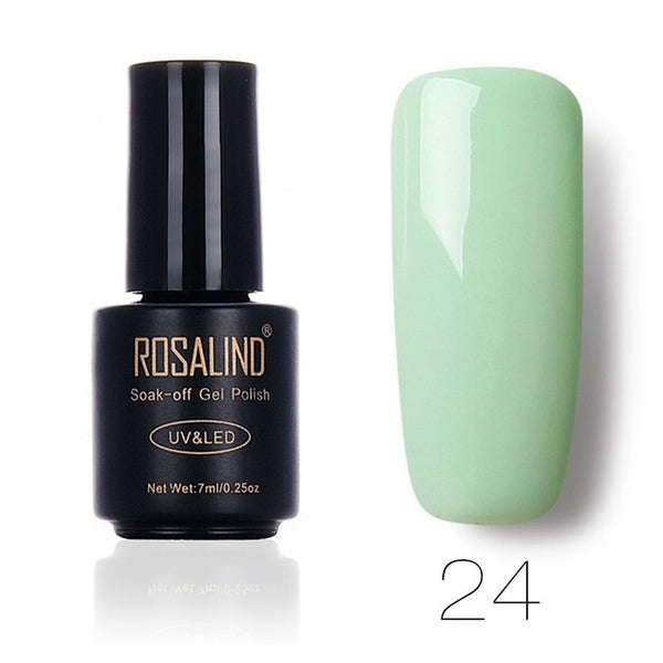 ROSALIND Gel 1 7ml Solid Color 01-30 UV LED Glitter Gel Nail Polish Makeup High Quality Nail Art Semi Permanent gel lacquer