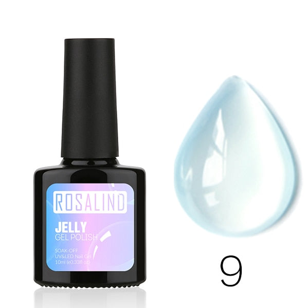 ROSALIND Gel 1S 10ml Opal Jelly Gel Nail Polish Soak Off Nail Art Nail Polish UV LED Semi Vernis Permanent gel lacquer