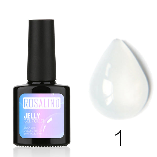 ROSALIND Gel 1S 10ml Opal Jelly Gel Nail Polish Soak Off Nail Art Nail Polish UV LED Semi Vernis Permanent gel lacquer