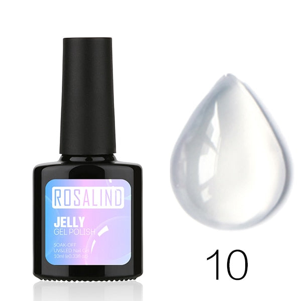 ROSALIND Gel 1S 10ml Opal Jelly Gel Nail Polish Soak Off Nail Art Nail Polish UV LED Semi Vernis Permanent gel lacquer