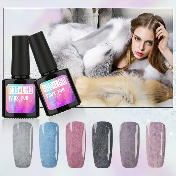 Gel 1s 10ML Faux Fur Effect Gel Nail Art Long-Lasting 3D Gel lacquer
