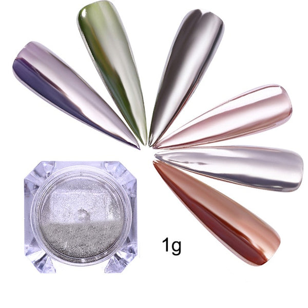 Rose Gold Mirror Nail Glitter Powder Gel Polish Chrome Pigment Dust Shinning Glitters Manicure Nail Art Decorations