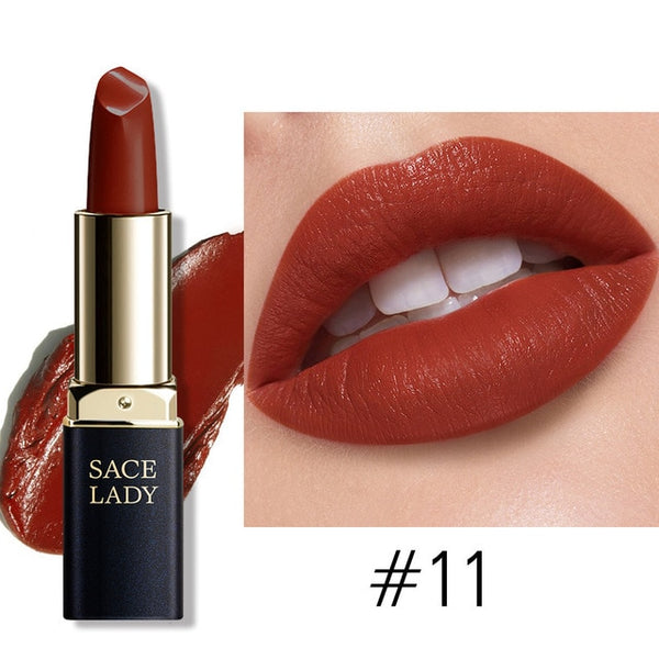18 Colors Silky Matte Lipstick Makeup Waterproof Nude Velvet Lip Stick Make Up Smooth High Pigmented Texture Cosmetic