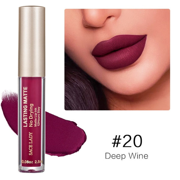 NEW 23 Colors Liquid Lipstick Makeup Non Drying Matte Lip Stick Long Lasting