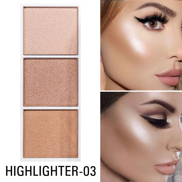 HIGH QUALITY 4 Colors Highlighter Palette Makeup Face Contour Powder Bronzer Make Up Professional