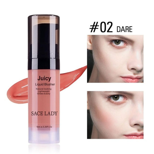 SACE LADY 4 Colors Liquid Blush Makeup Face Rouge Long Lasting Make Up Professional Natural Cheek Blusher Face Contour Cosmetic