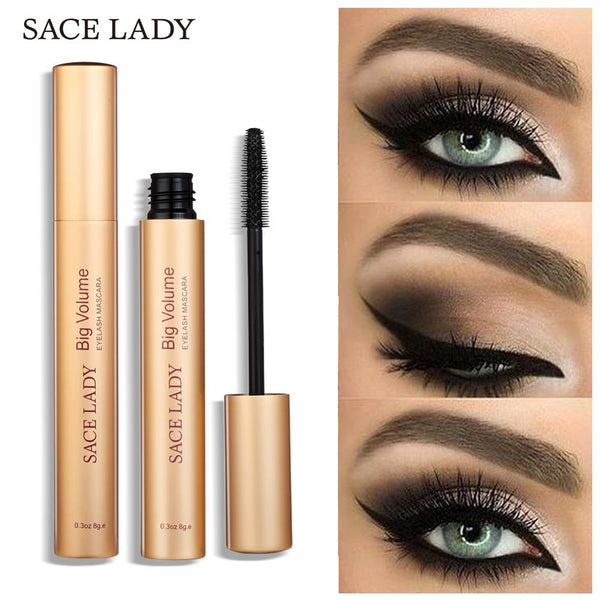 SACE LADY Black Mascara Waterproof Volume Eyelash Curling Makeup Thick Eye Lashes Professional Rimel Make Up Natural Cosmetic