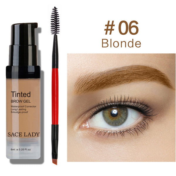 SACE LADY Eyebrow Gel Tint 6 Colors Makeup Pomade Brush Kit Brown Henna Eye Brow Cream Make Up Paint Set Enhancer Wax Cosmetic