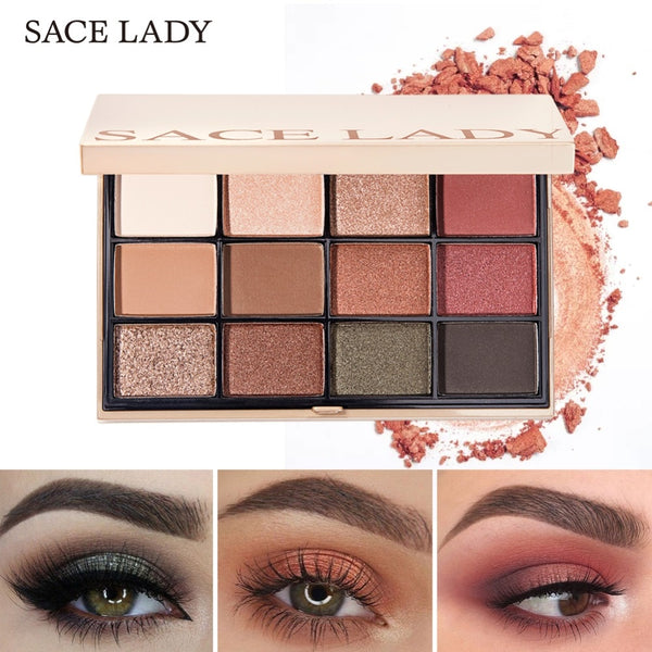 SACE LADY Eyeshadow Palette Make Up Glitter Matte Eye Shadow Makeup Shimmer Pigmented Professional Nude Palette Natural Cosmetic