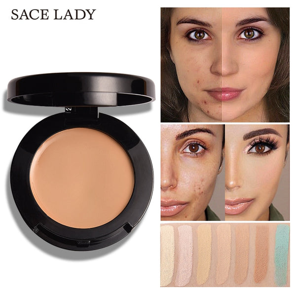 SACE LADY Face Concealer Cream Full Cover Make Up Waterproof Facial Contour Makeup Corrector Pores Eye Dark Circles Cosmetic